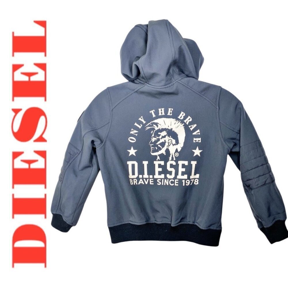 DIESEL‎ Only The Brave Full Zip Youth Jacket Gray, Size 5